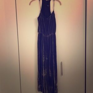 Madewell silver velvet romper